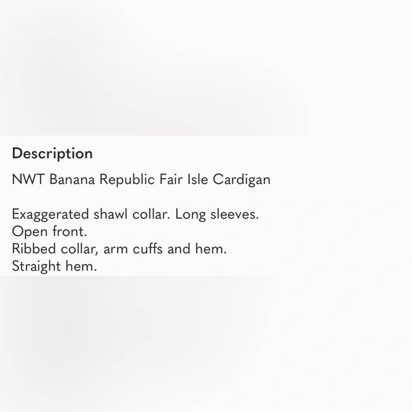 Banana Republic Fair Isles Black and Tan Patterned Alpaca Cardigan Sz L - Picture 3 of 10